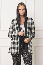 Load image into Gallery viewer, Buffalo Plaid Hooded Cardigan
