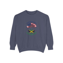 Load image into Gallery viewer, American Born Jamaican Roots Sweatshirt — Patriotic Jamaica Flag Crewneck
