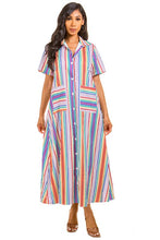 Load image into Gallery viewer, SEXY SHIRT STYLE LONG MAXI DRESS
