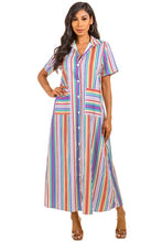 Load image into Gallery viewer, SEXY SHIRT STYLE LONG MAXI DRESS
