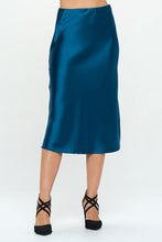 Load image into Gallery viewer, Made in USA Solid Satin Midi Skirt
