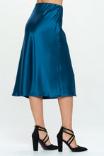 Load image into Gallery viewer, Made in USA Solid Satin Midi Skirt
