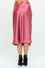 Load image into Gallery viewer, Made in USA Solid Satin Midi Skirt
