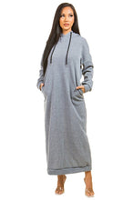 Load image into Gallery viewer, LONG MAXI HOODIE DRESS
