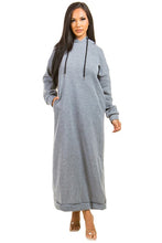 Load image into Gallery viewer, LONG MAXI HOODIE DRESS
