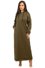 Load image into Gallery viewer, LONG MAXI HOODIE DRESS
