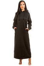 Load image into Gallery viewer, LONG MAXI HOODIE DRESS
