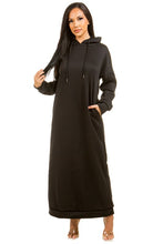 Load image into Gallery viewer, LONG MAXI HOODIE DRESS
