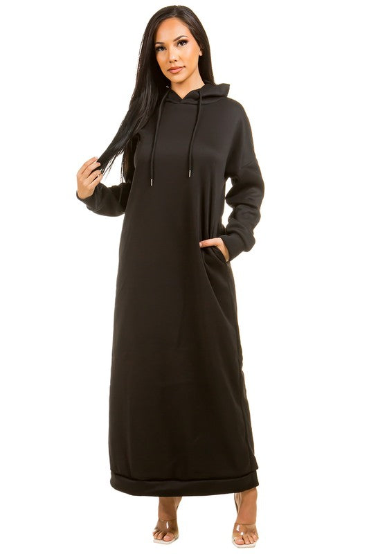 LONG MAXI HOODIE DRESS