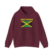Load image into Gallery viewer, Wah Gwaan Jamaica Flag Hoodie – Caribbean Pride Pullover
