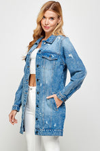 Load image into Gallery viewer, Distress Denim Jacket
