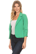 Load image into Gallery viewer, Mel Solid waist length blazer
