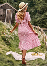 Load image into Gallery viewer, Gingham Puff Sleeve Dress
