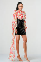 Load image into Gallery viewer, ATHINA FLORAL LEATHER MINI DRESS
