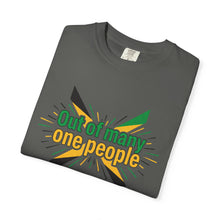 Load image into Gallery viewer, Out of Many One People T-Shirt — Jamaican Unity Flag Graphic Tee
