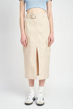 Load image into Gallery viewer, HIGH WAIST CARGO MIDI SKIRT
