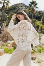 Load image into Gallery viewer, Crochet Floral Petal Kimono Wrap
