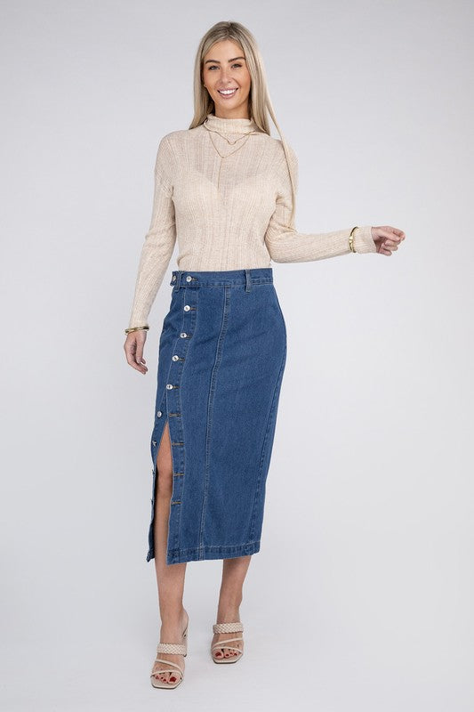 Midi Denim Skirt