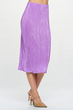 Load image into Gallery viewer, Purple Vibrant Plisse Midi Skirt
