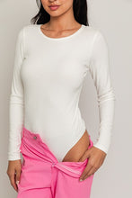 Load image into Gallery viewer, Long Sleeve Round Neck Ribbed Bodysuit
