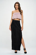 Load image into Gallery viewer, Plisse Maxi Skirt with Slit
