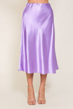 Load image into Gallery viewer, Satin Midi Flare Skirt
