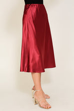 Load image into Gallery viewer, Satin Midi Flare Skirt
