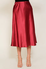 Load image into Gallery viewer, Satin Midi Flare Skirt
