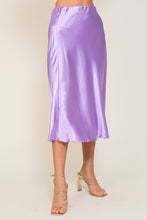 Load image into Gallery viewer, Satin Midi Flare Skirt
