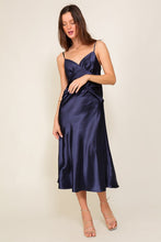 Load image into Gallery viewer, Satin Midi Flare Skirt
