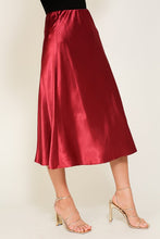 Load image into Gallery viewer, Satin Midi Flare Skirt
