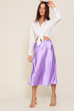 Load image into Gallery viewer, Satin Midi Flare Skirt
