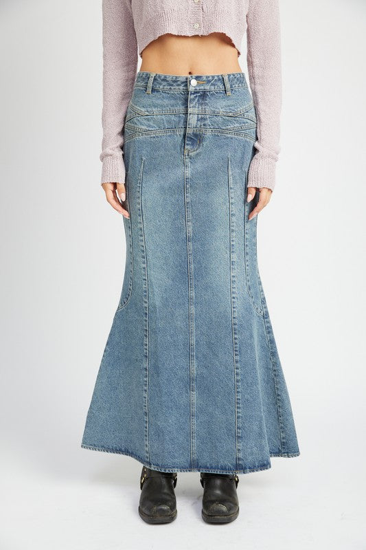 Kaye Maxi Denim Skirt