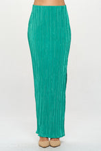 Load image into Gallery viewer, Plisse Maxi Skirt with Slit
