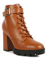 Load image into Gallery viewer, Grahams Faux Leather Lace Up Boots
