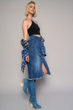 Load image into Gallery viewer, Front Button Denim Midi Skirt
