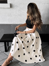 Load image into Gallery viewer, Krista Polka Dot Button Front Maxi Skirt
