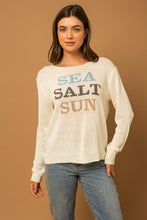 Load image into Gallery viewer, Round Neck Long Sleeve Sea Salt Sun Sweater
