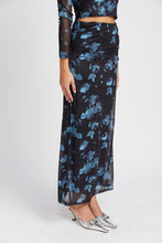 Load image into Gallery viewer, FLORAL SHEER MAXI SKIRT
