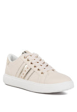 Load image into Gallery viewer, Claude Faux Leather Back Panel Detail Sneakers
