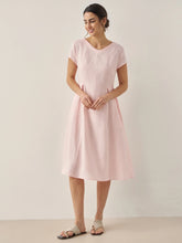 Load image into Gallery viewer, 100% Linen Natural Summer V-Neck Dress ALEXA

