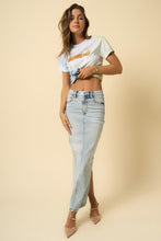 Load image into Gallery viewer, LIGHT DENIM SUPER LONG MAXI SKIRT
