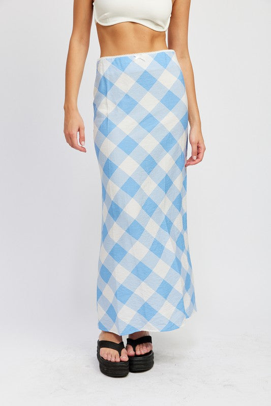 Blue Rose Maxi Skirt