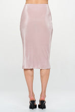 Load image into Gallery viewer, Solid Plisse Midi Skirt with Slit
