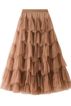 Load image into Gallery viewer, Kai Tiered Chiffon Midi Skirt
