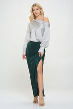 Load image into Gallery viewer, Plisse Maxi Skirt with Slit
