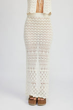 Load image into Gallery viewer, FITTED CROCHET MAXI SKIRT WITH SLIT
