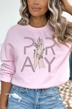 Load image into Gallery viewer, Pray Hands Floral Graphic Sweatshirt
