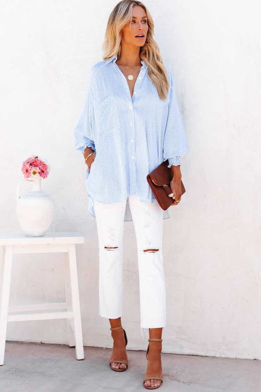 Staci Oversized Shirt Blouse