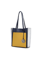 Load image into Gallery viewer, MKF Collection Leah Color-Block Tote Bag by Mia K
